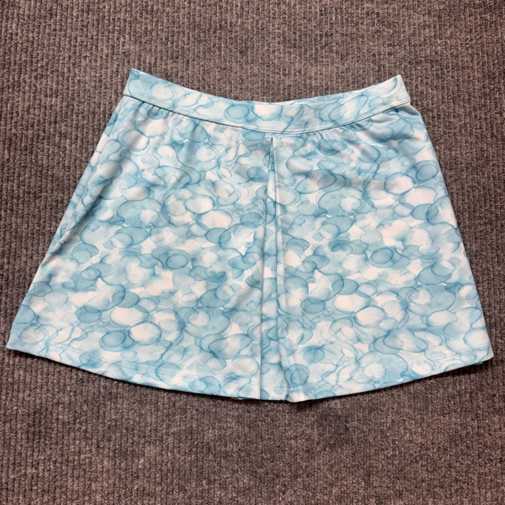 Head Womens Medium Blue White Bubble Print Tennis Skort Athletic Sport Skirt